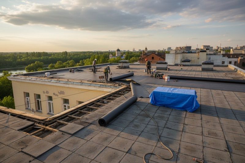 Cost of Flat Roof Replacement in Angola, IN